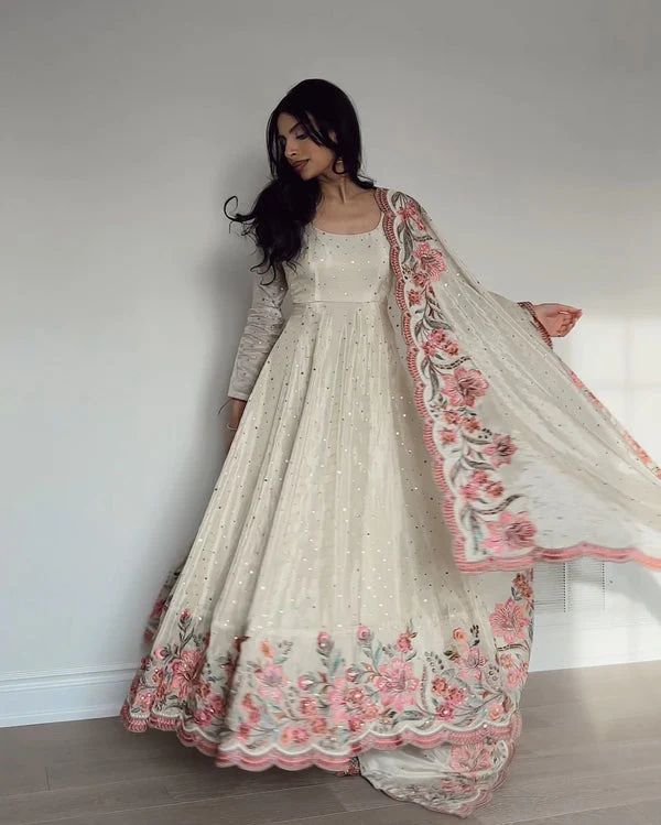 Cinon Gown Pent Dupatta Set