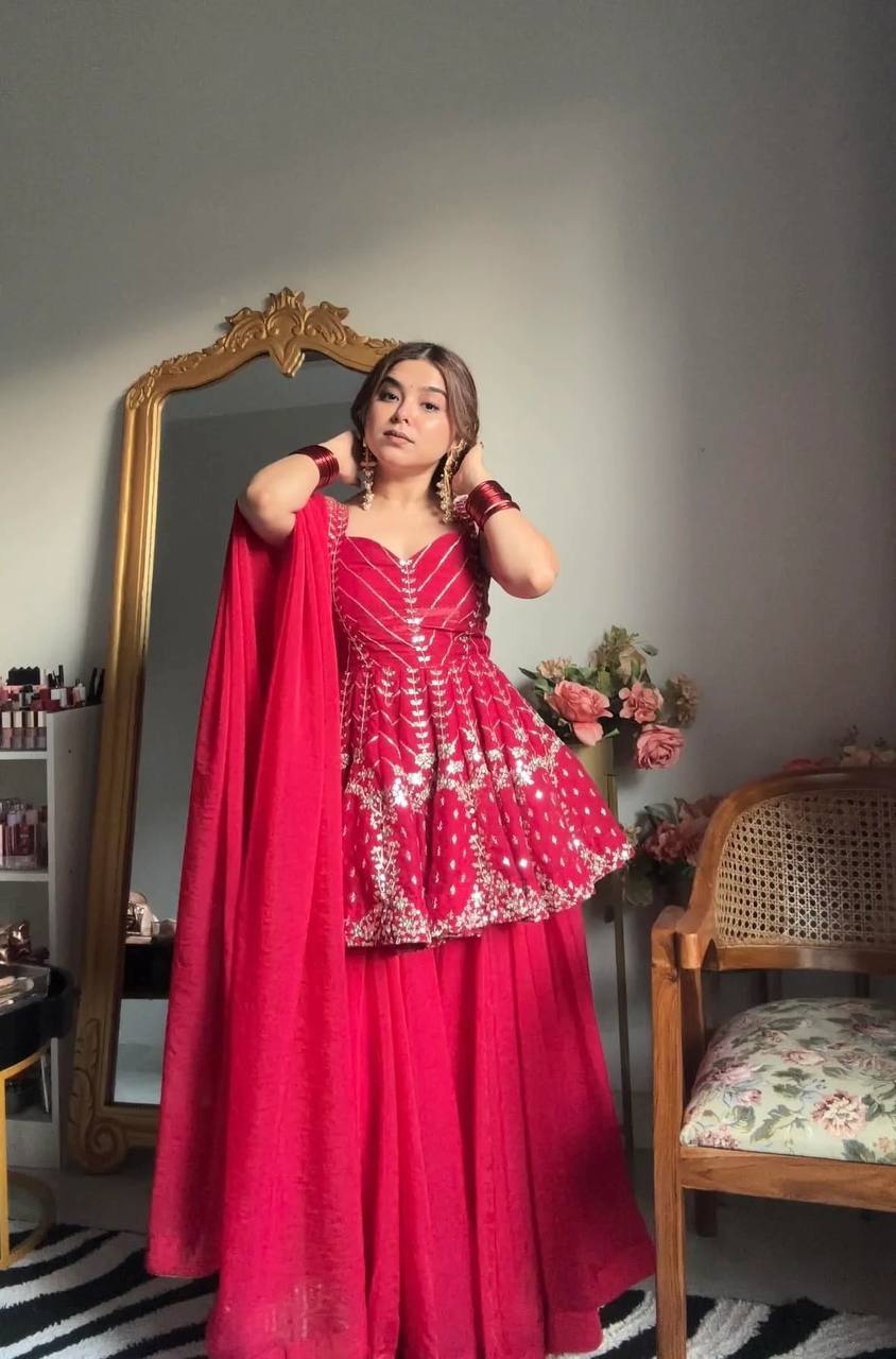 Royal Ruby Lehenga Set
