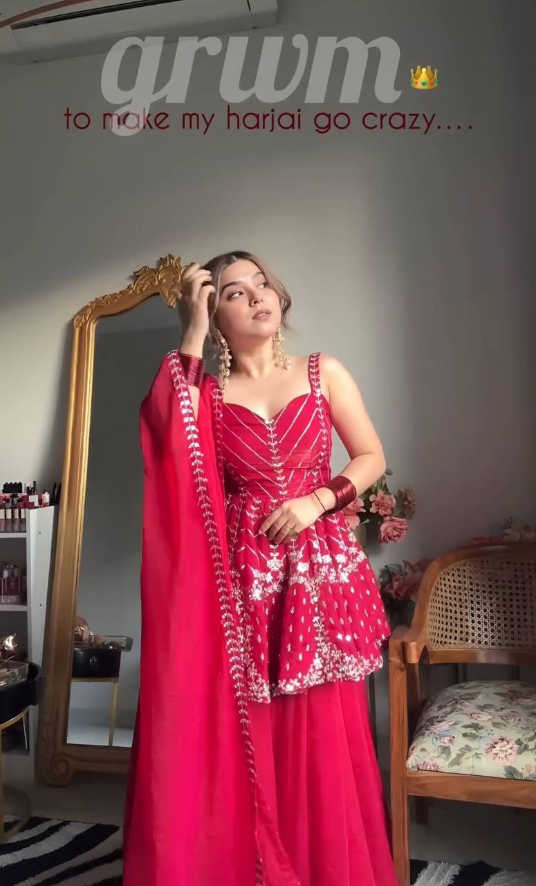 Royal Ruby Lehenga Set